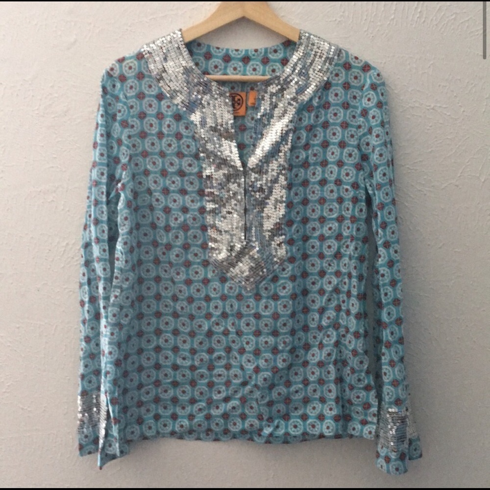 🧡TORY BURCH Sequined Blouse